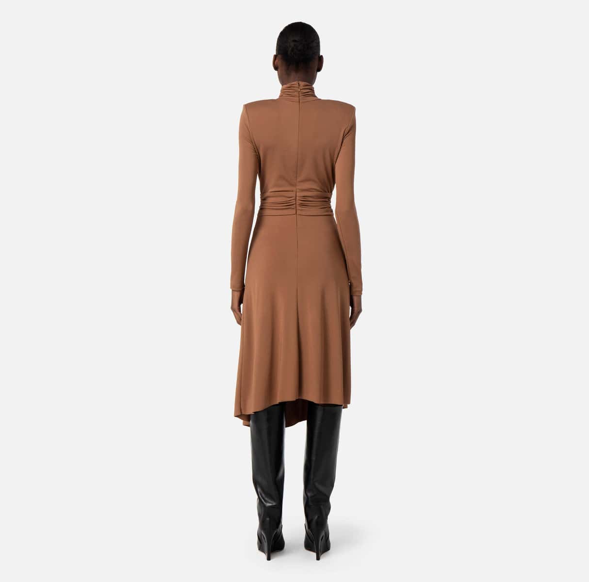 Asymmetric midi dress made of jersey - Image 8